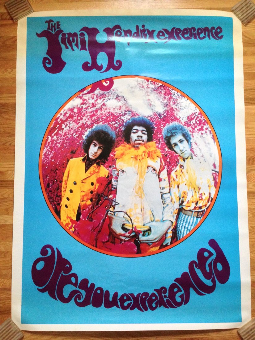 OVERSIZED VINTAGE JIMI HENDRIX: OVERSIZED VINTAGE JIMI HENDRIX - Are You Experienced Poster. Merchandising poster from the concerts. Great condition. 40â€ x 55â€ - owner states they owned this since the 70â€™s. No marking