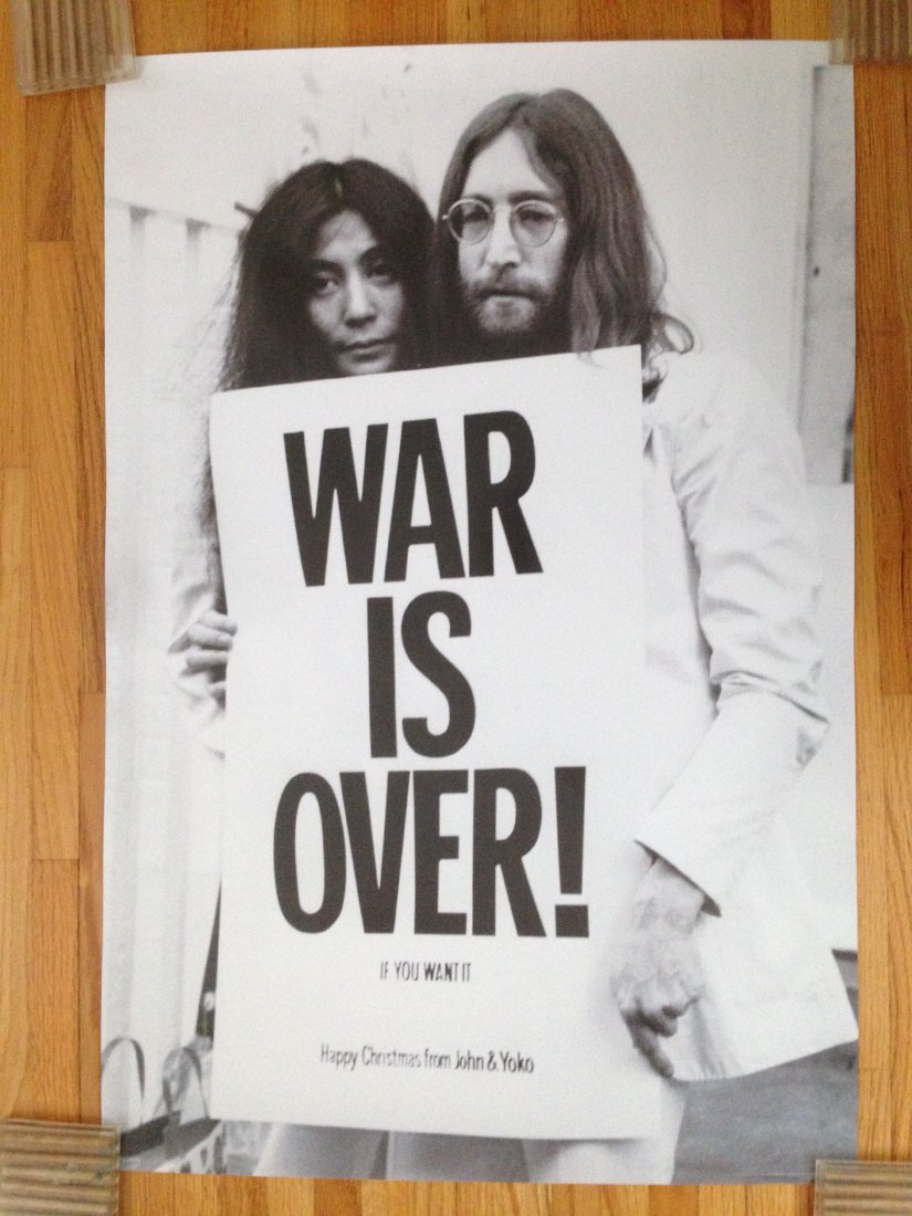 JOHN LENNON - WAR IS OVER: JOHN LENNON - WAR IS OVER. With Yoko Ono. By Pyramid. 24” x 36