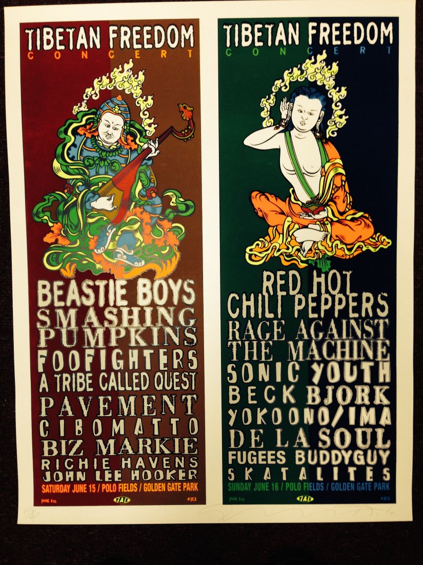 TIBETAN FREEDOM CONCERT. Beastie Boys, Smashing Pumpkin: TIBETAN FREEDOM CONCERT. Beastie Boys, Smashing Pumpkins, Foo Fighters, Tribe Called Quest, Red Hot Chili Peppers, Rage Against the Machine, Sonic Youth, Beck, Golden Gate Park, CA. 1996. T.A.Z. Signe
