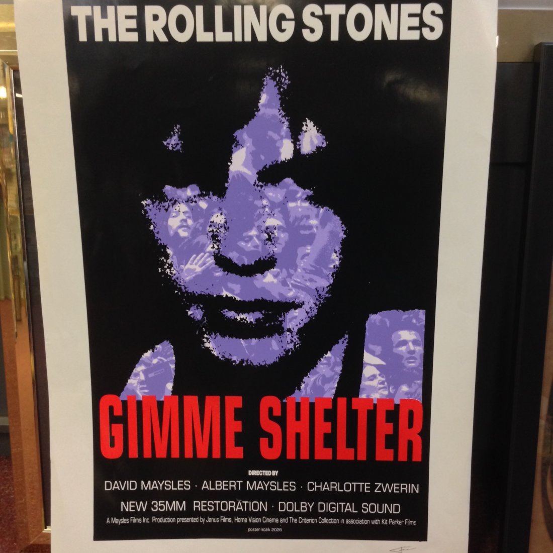 THE ROLLING STONES GIMME SHELTER By Frank Kozik: THE ROLLING STONES GIMME SHELTER By Frank Kozik.