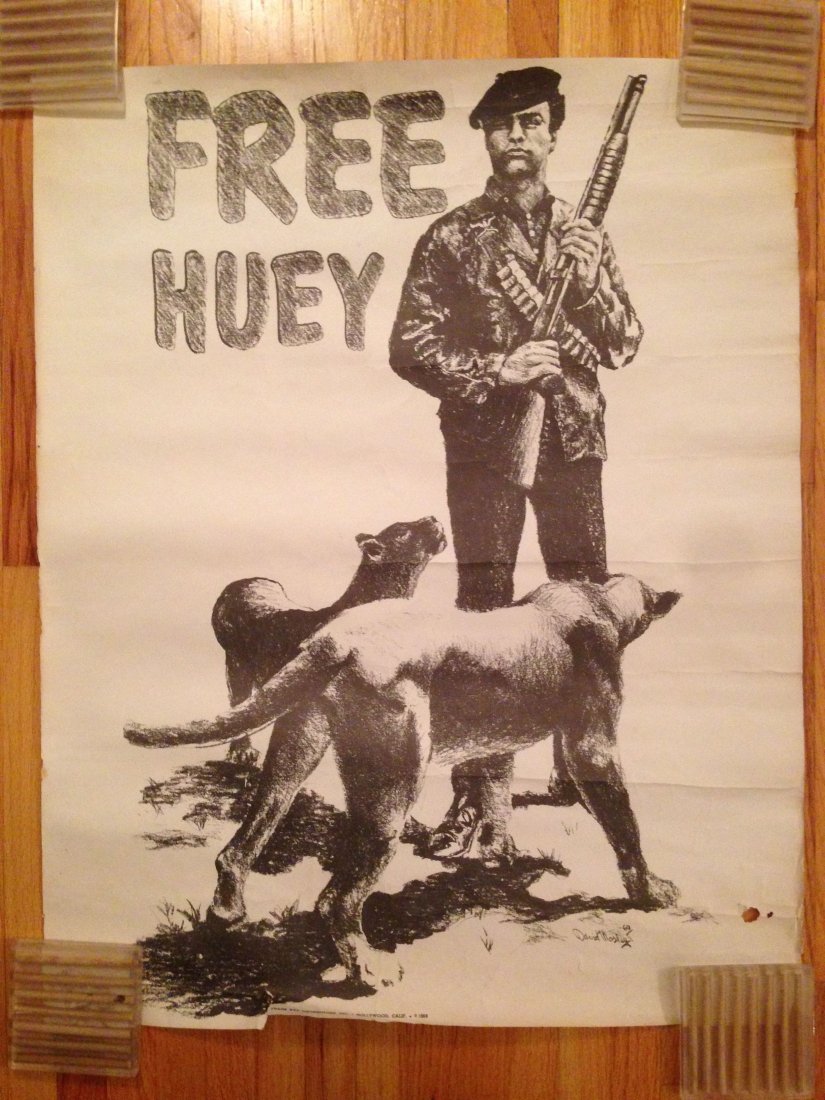 FREE HEUY POSTER: FREE HEUY POSTER. By Frank Kay posters, 1969. Huey Percy Newton (February 17, 1942 – August 22, 1989) was an African-American political and urban activist who, along with Bobby Seale, co-founded the