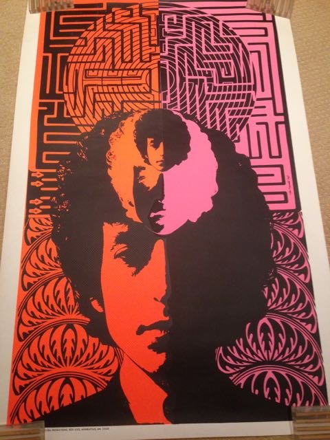 RARE VINTAGE BOB DYLAN BLACKLIGHT POSTER: RARE VINTAGE BOB DYLAN BLACKLIGHT POSTER