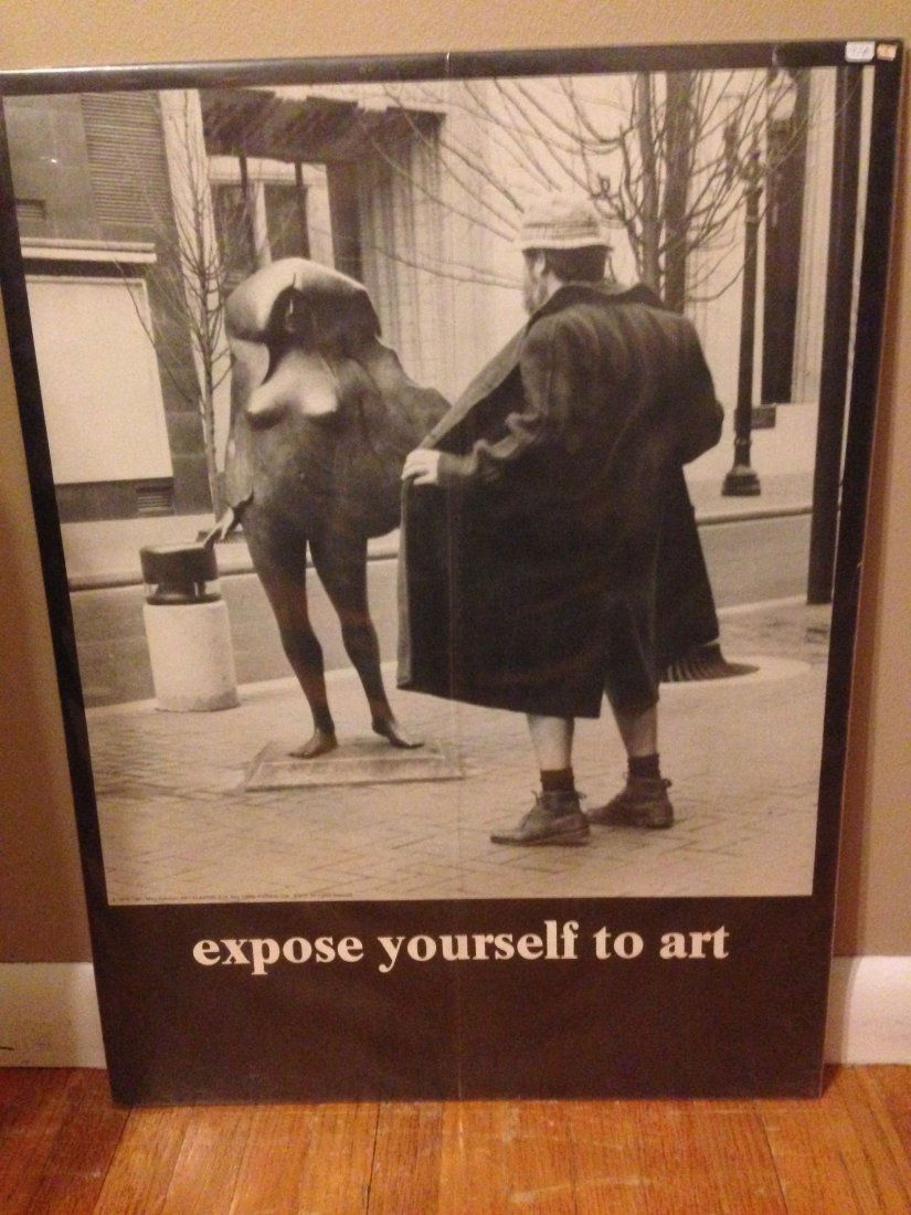 EXPOSE YOURSELF TO ART poster: 1979, 81, Mike Ryerson, ART-FLASHES Portland Oregon. Expose Yourself to Art Poster. vintage poster - mint condition..17 x 23 inches