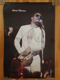 Stevie Wonder Poster: 1973 - Studio One Poster - MINT - photo by Stephen Shames, Black Star 24 x 36