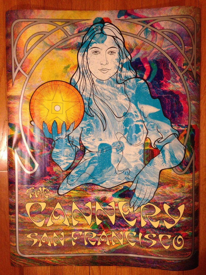 THE CANNERY Psychedelic San Francisco Poster by DAVID: THE CANNERY Psychedelic San Francisco Poster by DAVID SINGER. 1973. Very rare Psychedelic poster,Â THEÂ CANNERY SAN FRANCISCOÂ first & only printing 1973.Â Stored flat for 40+ years. Here is 