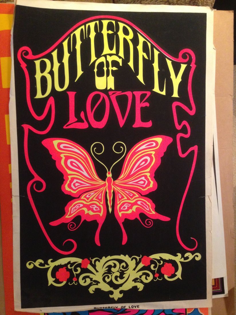 BUTTERFLY OF LOVE BLACKLIGHT POSTER
