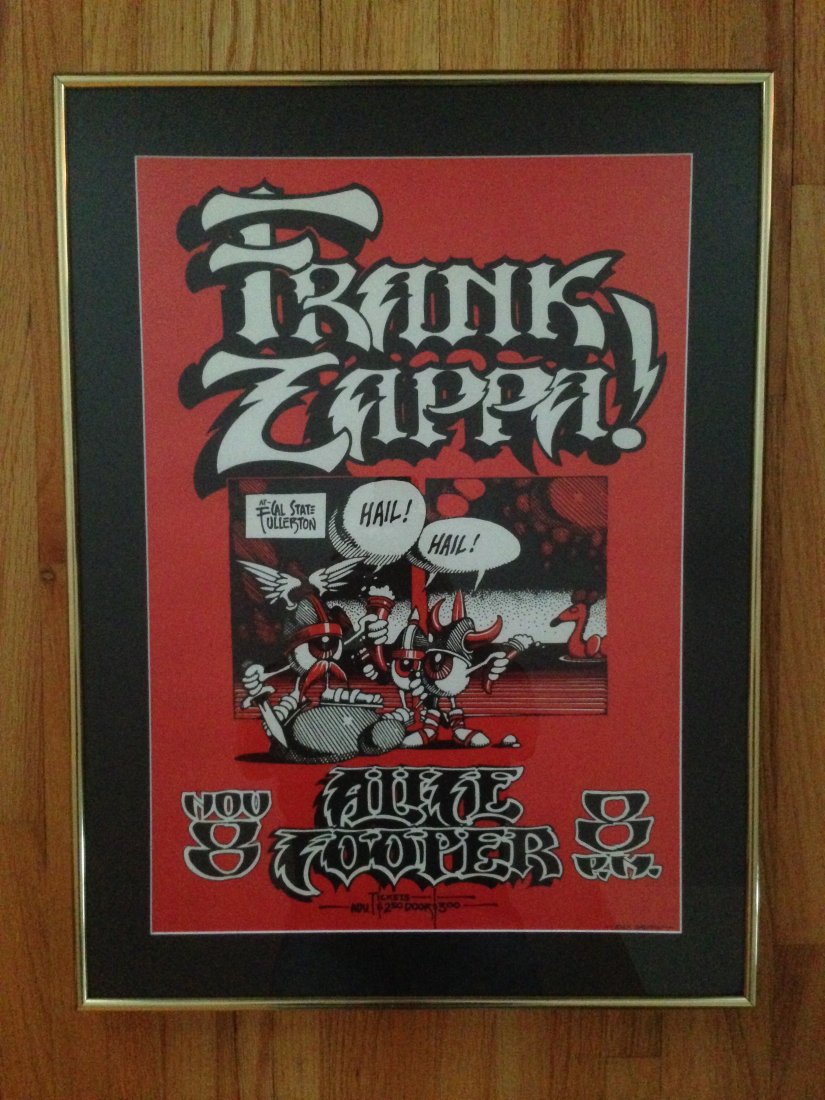 FRANK ZAPPA - ALICE COOPER - CAL STATE (+free gift): F E A T U R E D I T E M ! ! ! FRANK ZAPPA AND ALICE COOPER AT CAL STATE. BY RICK GRIFFIN ! Frank Zappa and Alice Cooper played Cal State Fullerton in 1968, yet artist Rick Griffin designed and printed