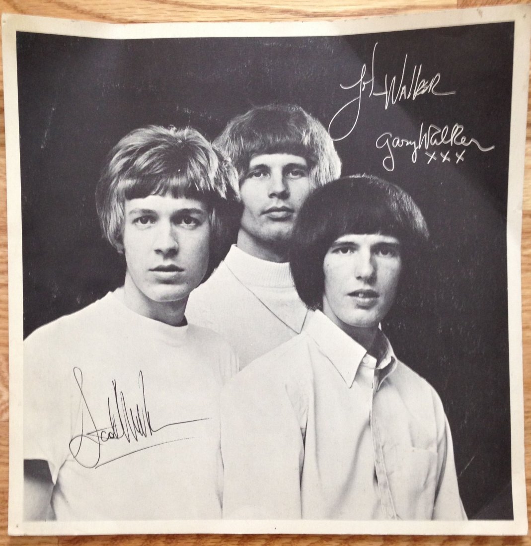 WALKER BROTHERS Photo: WALKER BROTHERS Photo - Scott Walker - Gary Walker - Photo on Heavy Stock - 11-1/2 x 11-1/2. The Walker Brothers were an American pop group of the 1960s and 1970s, comprising Scott Engel (eventually k