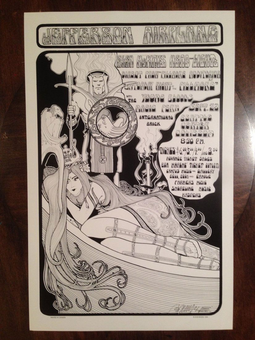 JEFFERSON AIRPLANE - SIGNED BY ARTIST: JEFFERSON AIRPLANE - SIGNED BY ARTIST BOB MASSE