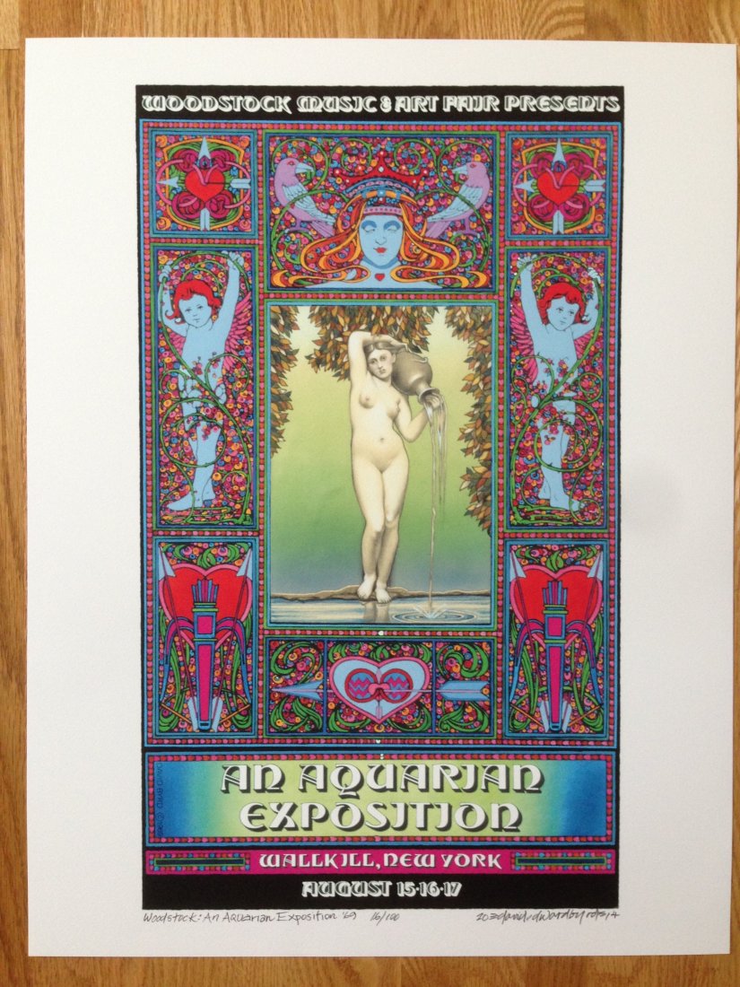 ORIGINAL 1ST WOODSTOCK POSTER DAVID EDWARD BYRD #15/100: WOODSTOCK DAVID EDWARD BYRD SIGNED AND NUMBERED - YOU WILL GET #15/100 17" x 22" ARTIST OF THE MONTH - DAVID EDWARD BYRD David Byrd was born April 4, 1941, in what is now Cleveland, Tennessee, and was