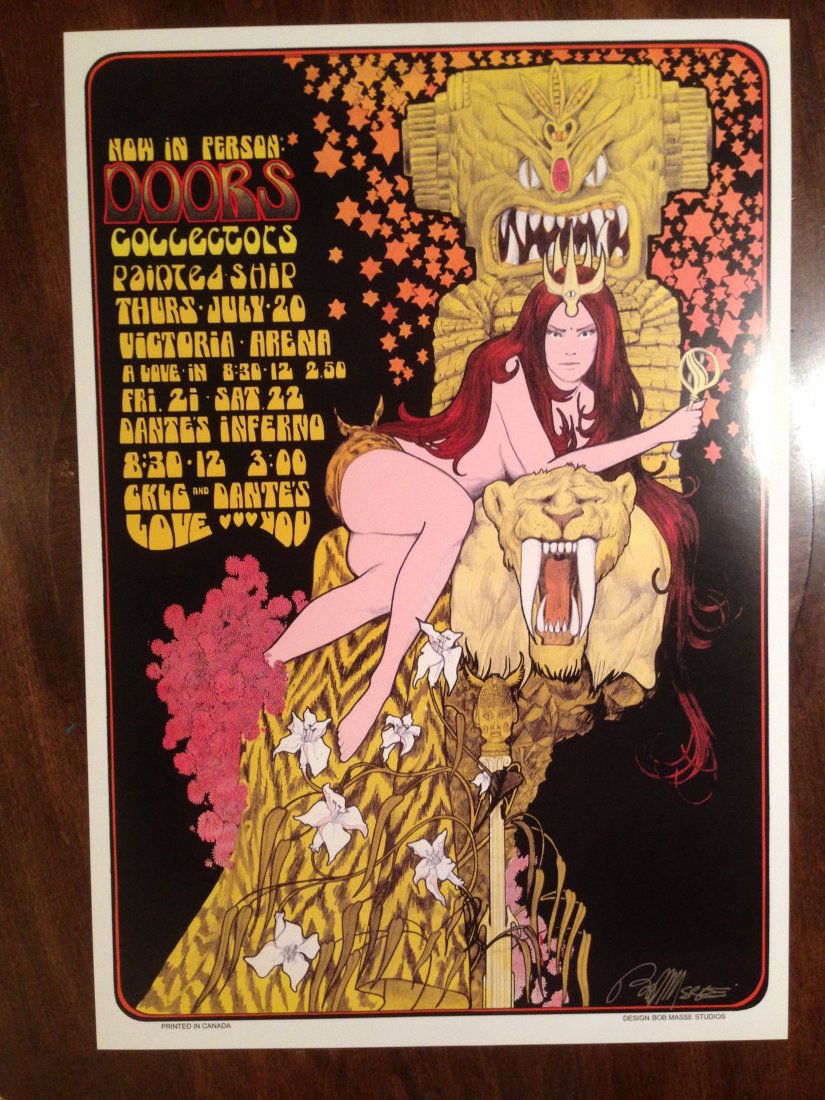 THE DOORS - VICTORIA ARENA - DANTE'S INFERNO - SIGNED: THE DOORS - VICTORIA ARENA - DANTE'S INFERNO - SIGNED BY THE ARTIST BOB MASSE.