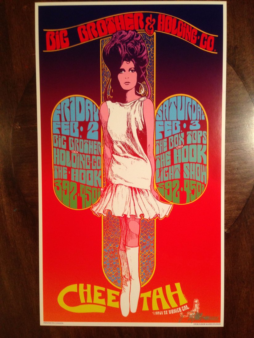 Big Brother Holding Company AT THE CHEETAH: Big Brother Holding Company AT THE CHEETAH IN VENICE, CALIFORNIA. DESIGNED AND SIGNED BY ARTIST BOB MASSE.