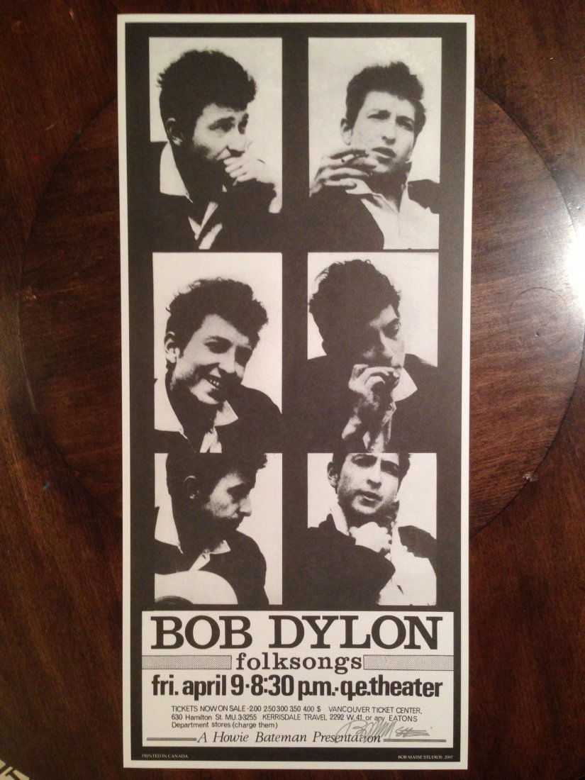 BOB DYLAN - DYLON - MISSPELLED POSTER: BOB DYLAN - DYLON - MISSPELLED POSTER. POSTER IS A RE-ISSUED POSTER OF ONE OF BOB'S FIRST CONCERTS. POSTER ARTIS DID NOT KNOW BOB DYLAN SO HE MISSPELLED THE POSTER AND THEY PRINTED IT FOR THE CONCERT.
