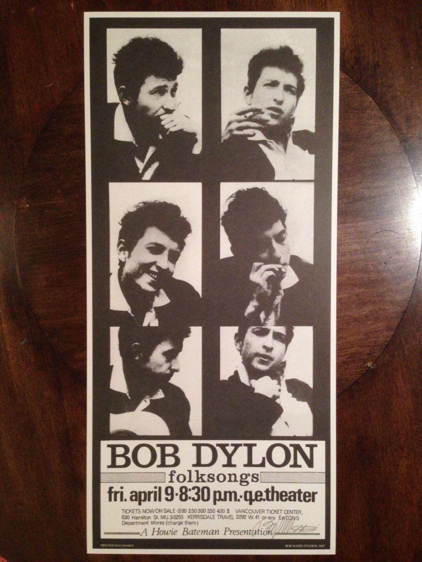 BOB DYLAN - DYLON - MISSPELLED POSTER: BOB DYLAN - DYLON - MISSPELLED POSTER. POSTER IS A RE-ISSUED POSTER OF ONE OF BOB'S FIRST CONCERTS. POSTER ARTIS DID NOT KNOW BOB DYLAN SO HE MISSPELLED THE POSTER AND THEY PRINTED IT FOR THE CONCERT.