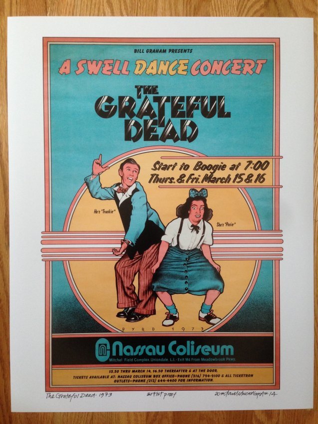 GRATEFUL DEAD - DAVID EDWARD BYRD - ARTIST PROOF: GRATEFUL DEAD DAVID EDWARD BYRD - ARTIST PROOF SIGNED 17" x 22" ARTIST OF THE MONTH - DAVID EDWARD BYRD ARTISTS PROOF ! ! David Byrd was born April 4, 1941, in what is now Cleveland, Tennessee, and wa