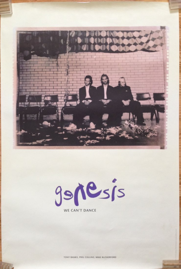 Genisis. Phil Collins. We Can't Dance. 1991: Genisis. Phil Collins. We Can't Dance. 1991. 24x36. Atlantic Records Promo poster. Not available to general public.