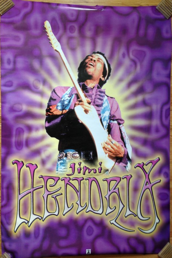JIMI HENDRIX - HUGE !: JIMI HENDRIX - CRAZY TYPEFACE poster - nearly 60 x 40 - Jimi Hendrix - LARGE OVERSIZED ! MINT !