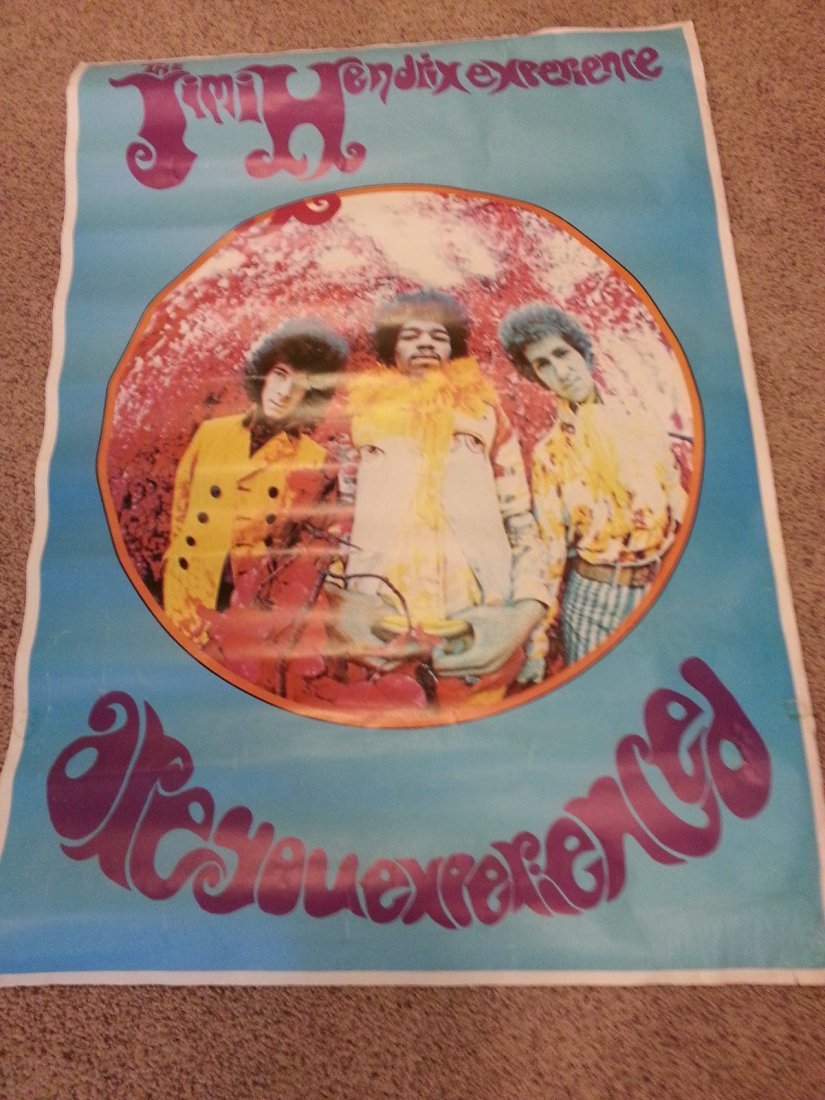 HUGE JIMI HENDRIX ARE YOU EXPERIENCED POSTER: A 60 x 40 poster, - Jim Hendrix Experience, Are you experienced.Â Color and condition is good, small tear in side and small tape mark slight creasing which will come out when flattened. Prior owner