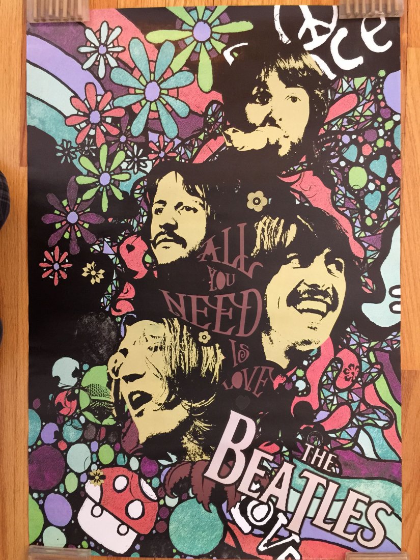 ALL YOU NEED IS LOVE - BEATLES POSTER: ALL YOU NEED IS LOVE - BEATLES POSTER. 24 x 36. MINT
