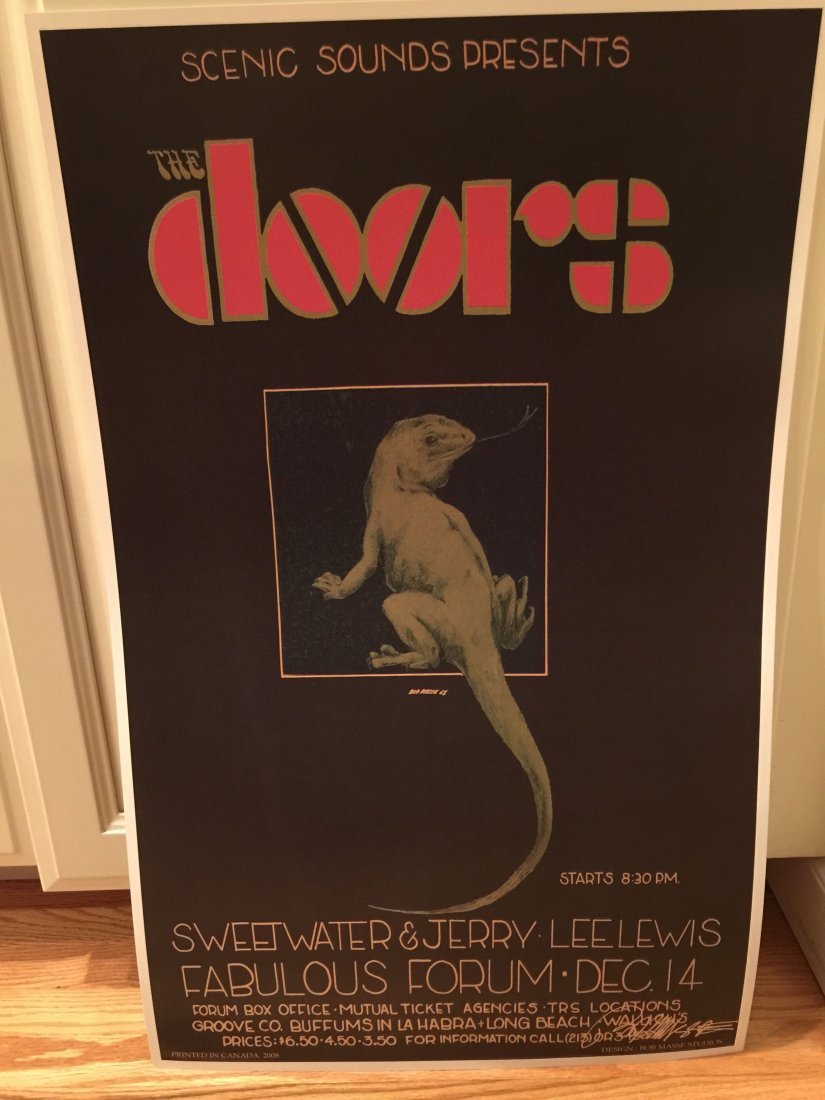 The DOORS 1968 Concert Poster: The DOORS 1968 Concert Poster. Recent reprint of his most famous design. Bob Masse, 40 year rock poster veteran, has designed posters for the legends of rock music. Back in the late 60's Bob Masse spe