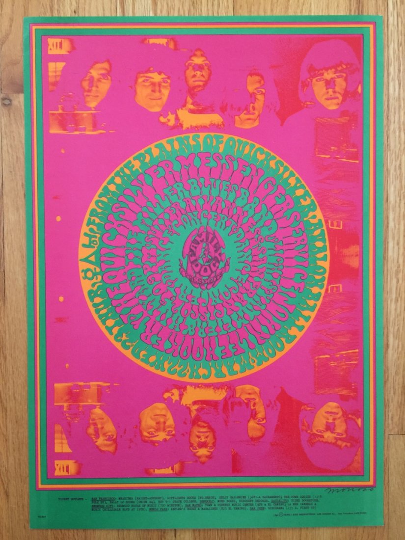 Quicksilver/John Lee Hooker/Steve Miller: FD-53: Quicksilver/John Lee Hooker/Steve Miller: FD-53. Second Printingmeasures 14x20.ARTIST: Victor Moscoso