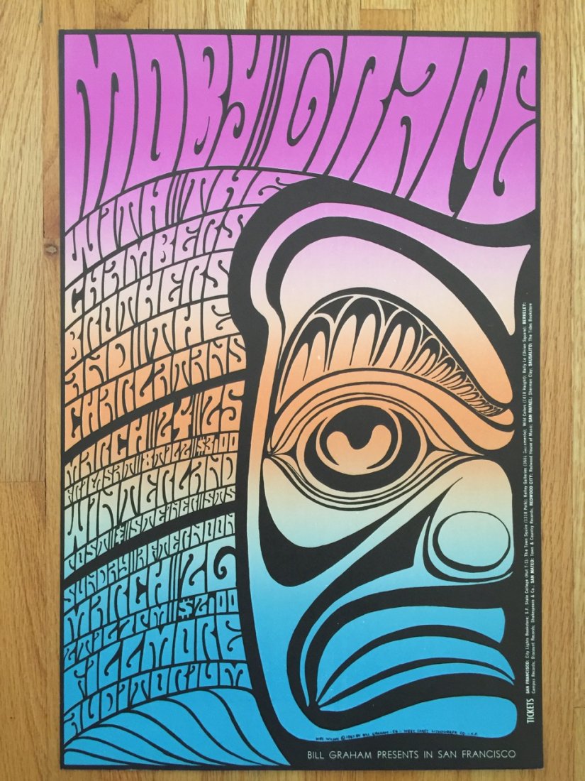 Moby Grape/Chambers Brothers: Fillmore, BG-56: Moby Grape/Chambers Brothers: Fillmore, BG-56. Only 1st printing.PERFORMER:Moby GrapeThe Chambers BrothersThe CharlatansBG056ARTIST: Wes WilsonDATE: Mar 24, 1967VENUE: Winterland (San Francisco, CA)Th