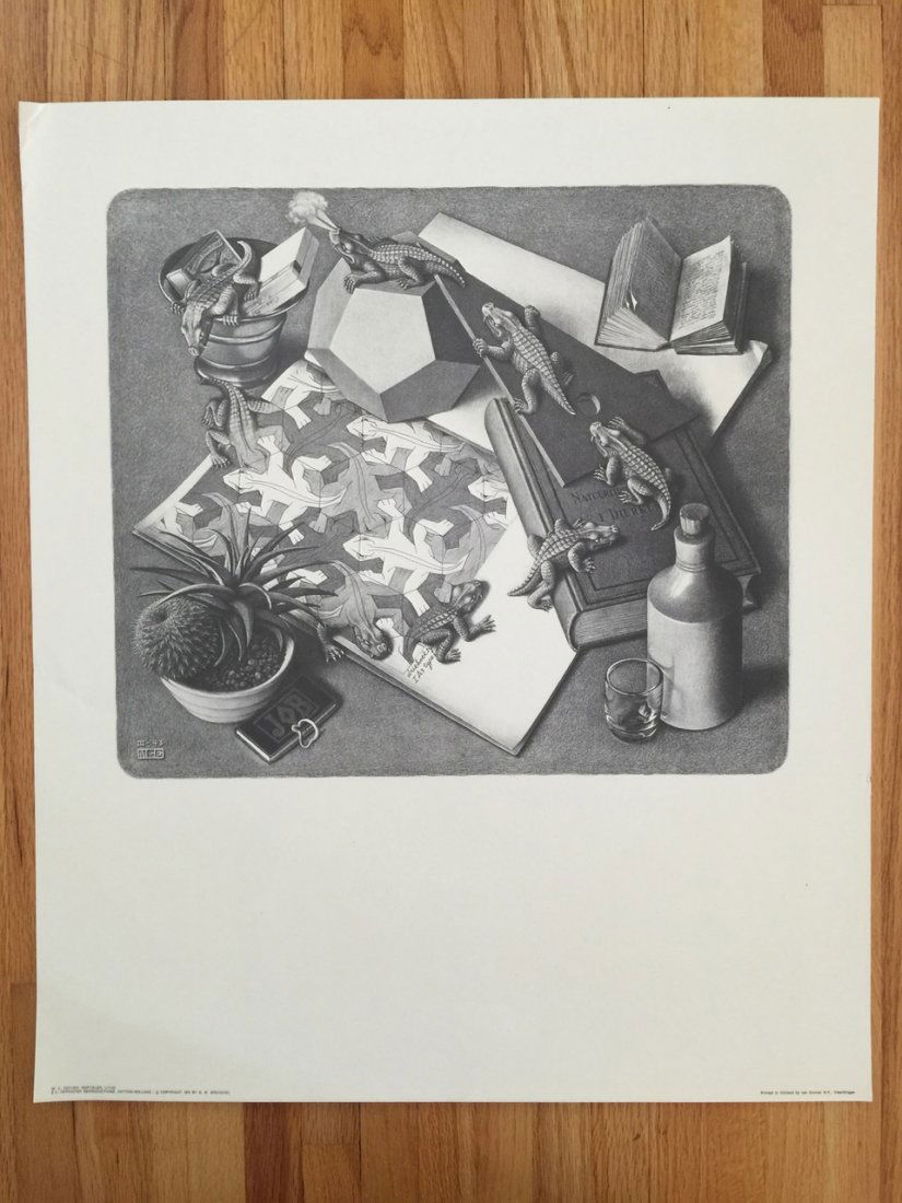M.C. ESCHER PRINT - 1970's: M.C. ESCHER PRINT - 1970's