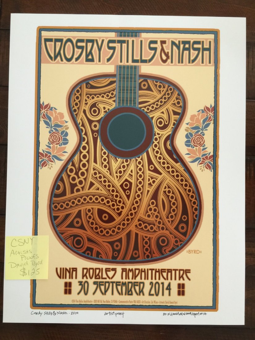 CSNY - Artist Proof by David Byrd: CSNY - Artist Proof by David Byrd. Signed by artist.