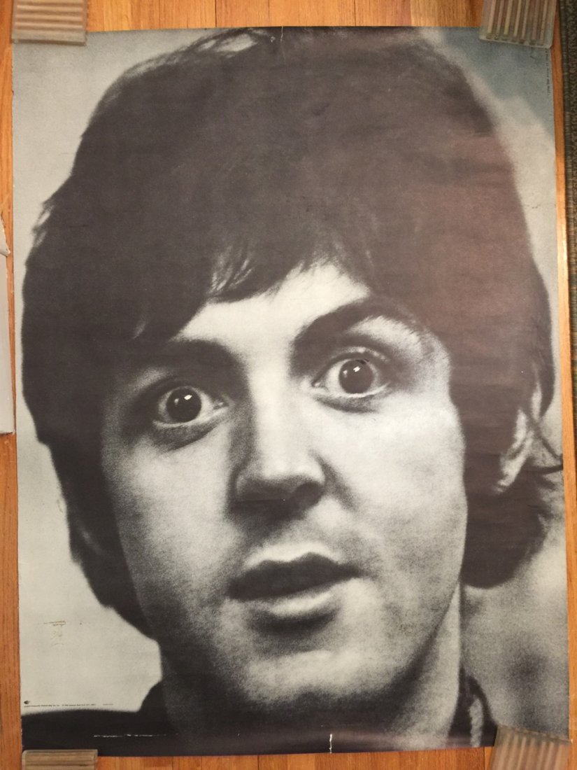 PAUL MCCARTNEY POSTER - 1969: PAUL MCCARTNEY POSTER - 1969. Personality Posters. LINDA'S PAUL IS ALIVE AND WELL. Beatles memorabilia. Oversized. Over 30 x 40.