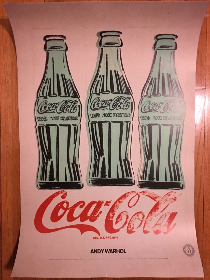 Andy Warhol - THREE COKE BOTTLES - 1962 - authorized: Andy Warhol - THREE COKE BOTTLES - 1962 - authorized 1998 print. Andy Warhol Coca-Cola - authorized 1996 print. Authorized by the Andy Warhol Foundation for the Visual Arts. Great game room or art roo
