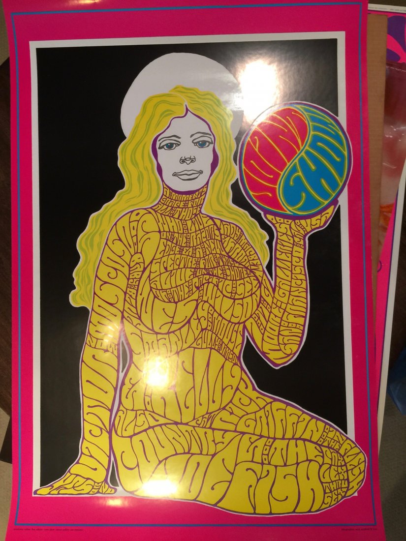 Wes Wilson Joint Show Poster - 1st !: 1967. Wes Wilson, Stanley Mouse, Alton Kelley. 25" x 37-1/2". DATE: Jul 17, 1967 VENUE: Moore Gallery (San Francisco, CA). 1st Printing A is on Glossy paper stock.