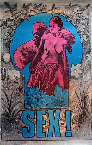 Martin Sharp SEX poster !: 18 x 24. Slight tear on margin.