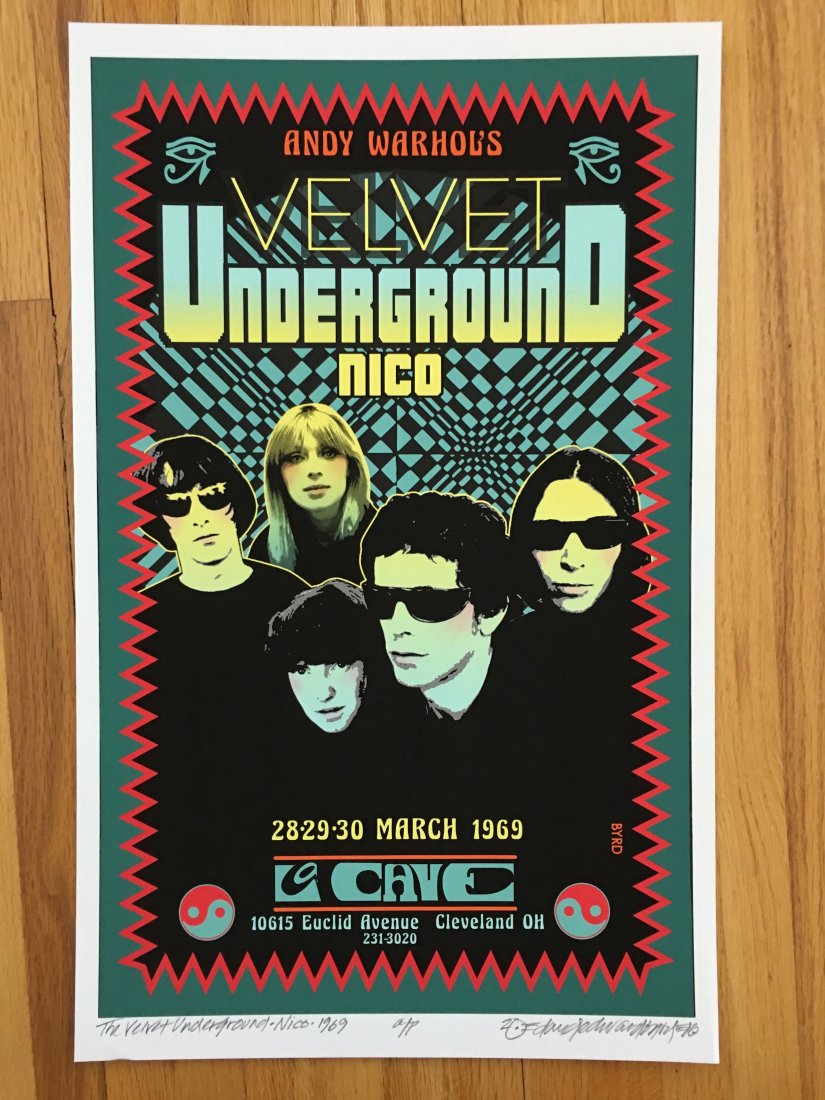 VELVET UNDERGROUND - SIGNED BY ARTIST: VELVET UNDERGROUND - SIGNED BY ARTIST DAVID BYRD. 2016