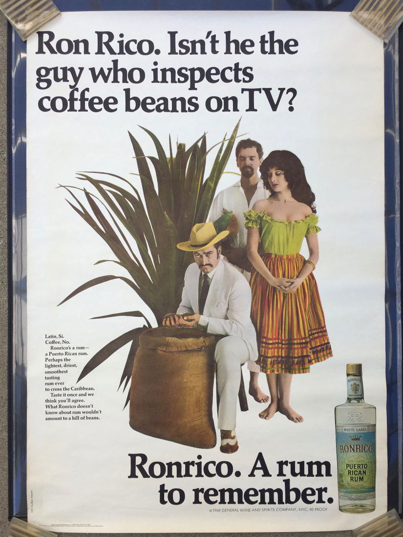 RON RICO 1968 RUM POSTER (1 of 1)
