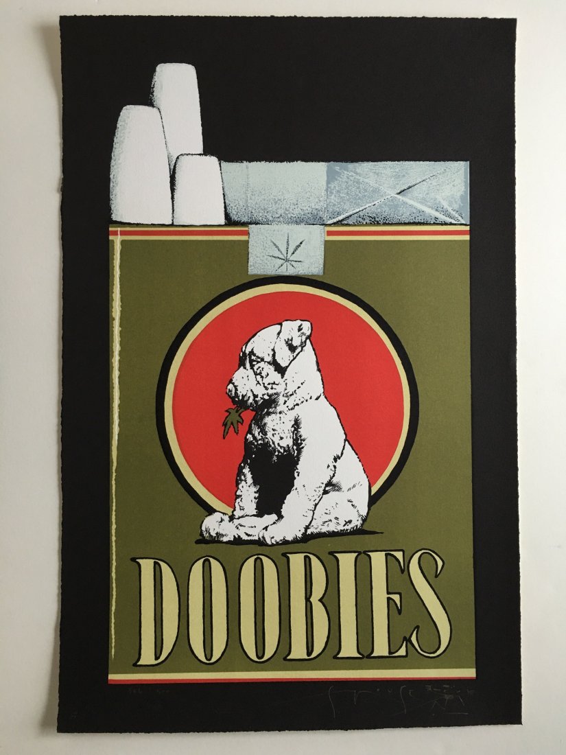 DOOBIES SILKSCREEN POSTER - SIGNED BY MOUSE ! (1 of 3)