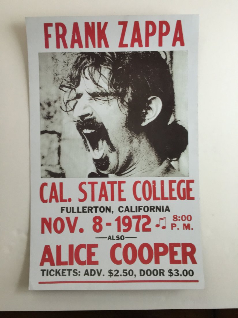 FRANK ZAPPA POSTER - CAL STATE (1 of 1)