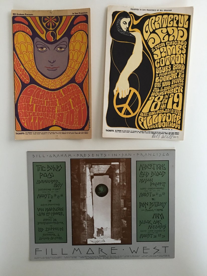COLLECTION OF 3 VINTAGE FILLMORE POSTCARDS & HANDBILLS (1 of 2)