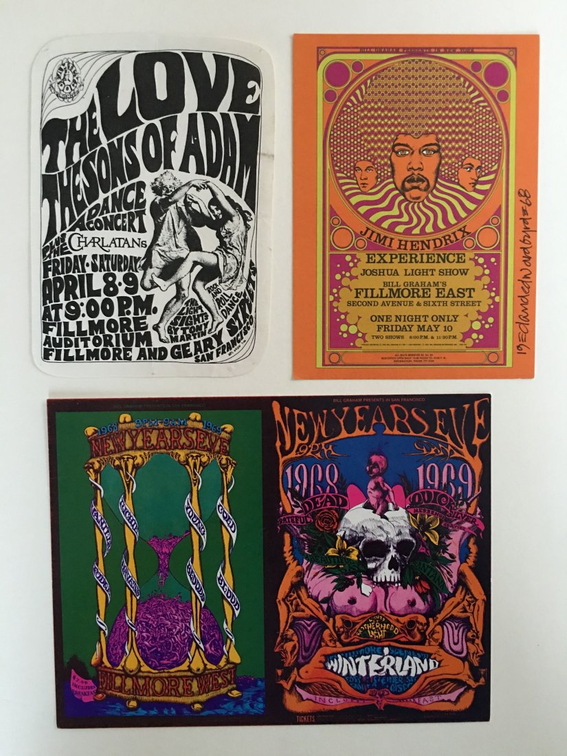 COLLECTION OF 3 VINTAGE FILLMORE POSTCARDS & HANDBILLS (1 of 1)