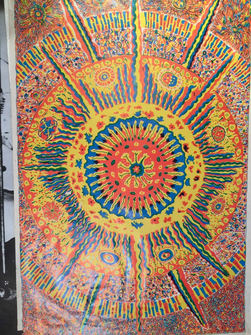 EAST TOTEM WEST BLACKLIGHT POSTER: EAST TOTEM WEST BLACKLIGHT POSTER. about 24 x 36. Love-+-Space" 1967 artist: Joe McHugh. This was Joe's FIRST poster for ETW.