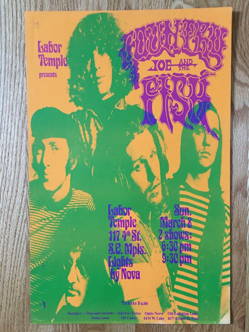 RARE - COUNTRY JOE AND THE FISH - LABOR TEMPLE (1 of 2)