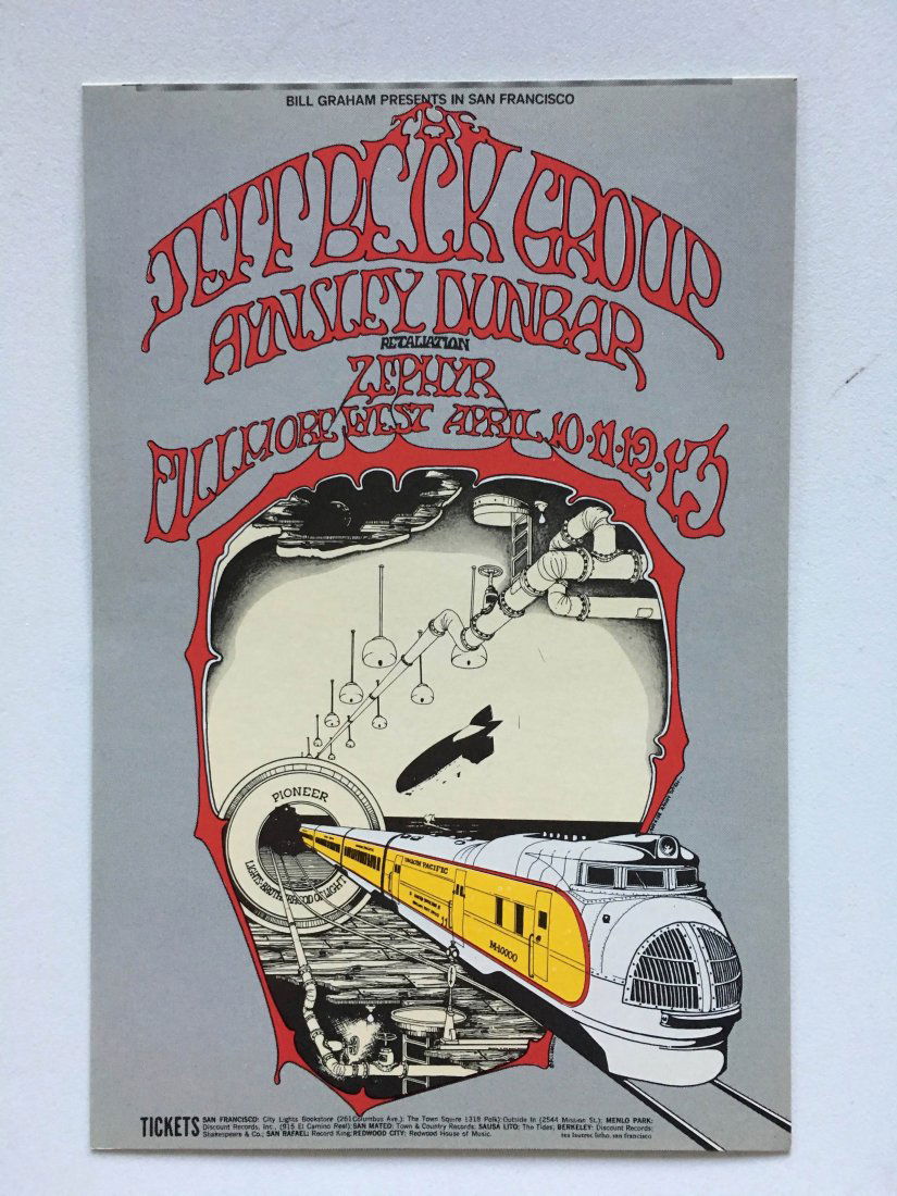 BG168 - Postcard 1st Printing - Jeff Beck (1 of 1)