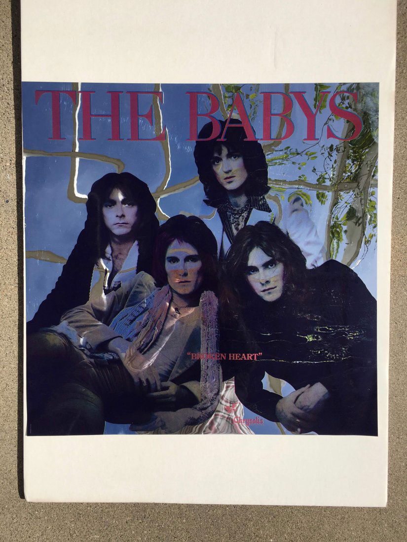 THE BABYS - BROKEN HEART MYLAR POSTER - 1977 (1 of 1)