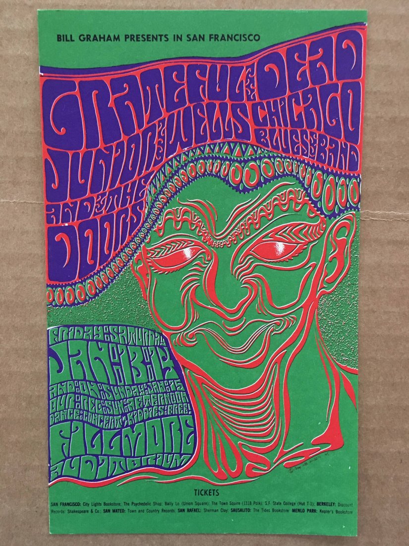 Grateful Dead - BG045- Postcard 1st Printing B - MINT (1 of 1)