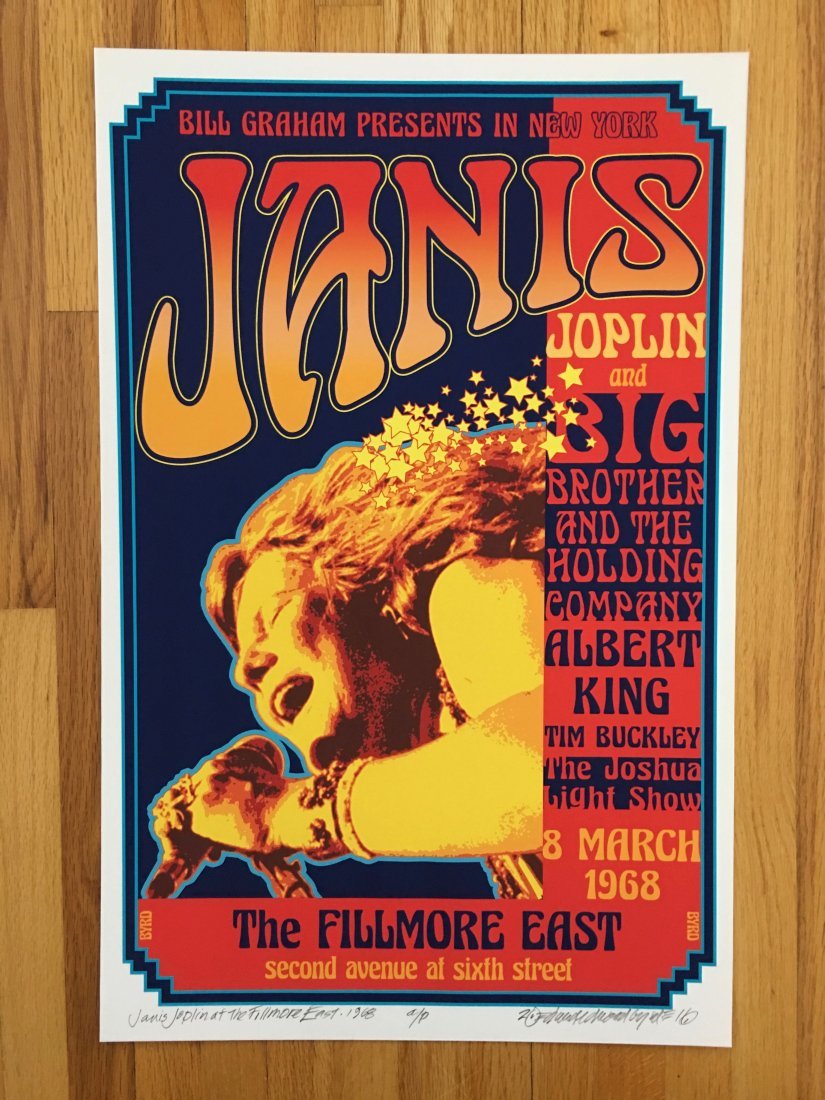 JANIS JOPLIN - SIGNED BY ARTIST: JANIS JOPLIN - SIGNED BY ARTIST DAVID BYRD. 2016.