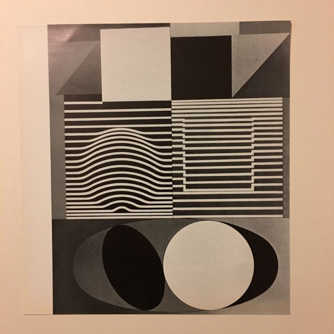Victor Vasarely BookPlate 4 - From 1971: Victor Vasarely was a Hungarian–French artist, who is widely accepted as a grandfather and leader of the short-lived op art movement. His work entitled Zebra, created in the 1930s, is considered by 