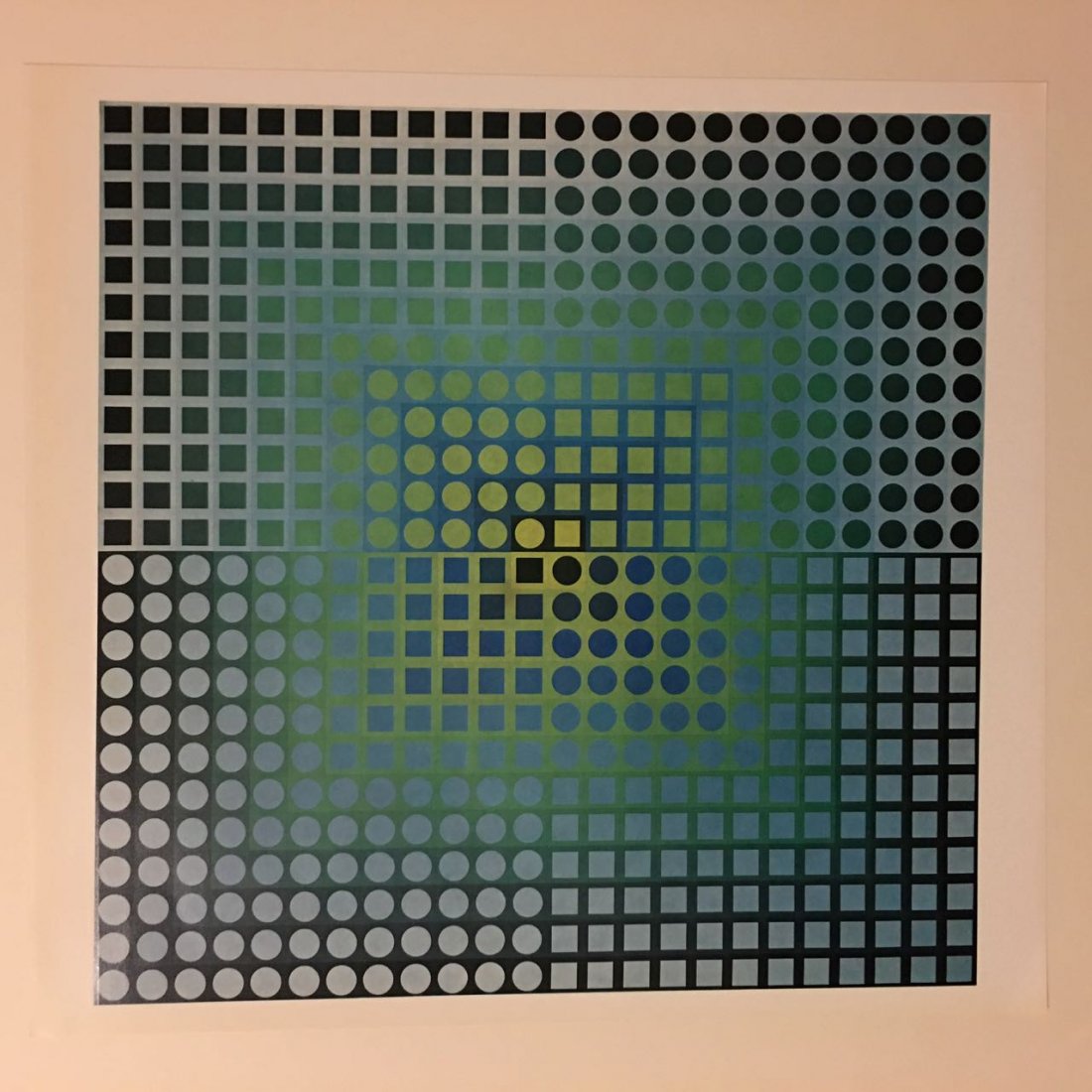 Victor Vasarely BookPlate 10 - From 1971: Victor Vasarely was a Hungarian–French artist, who is widely accepted as a grandfather and leader of the short-lived op art movement. His work entitled Zebra, created in the 1930s, is considered by 
