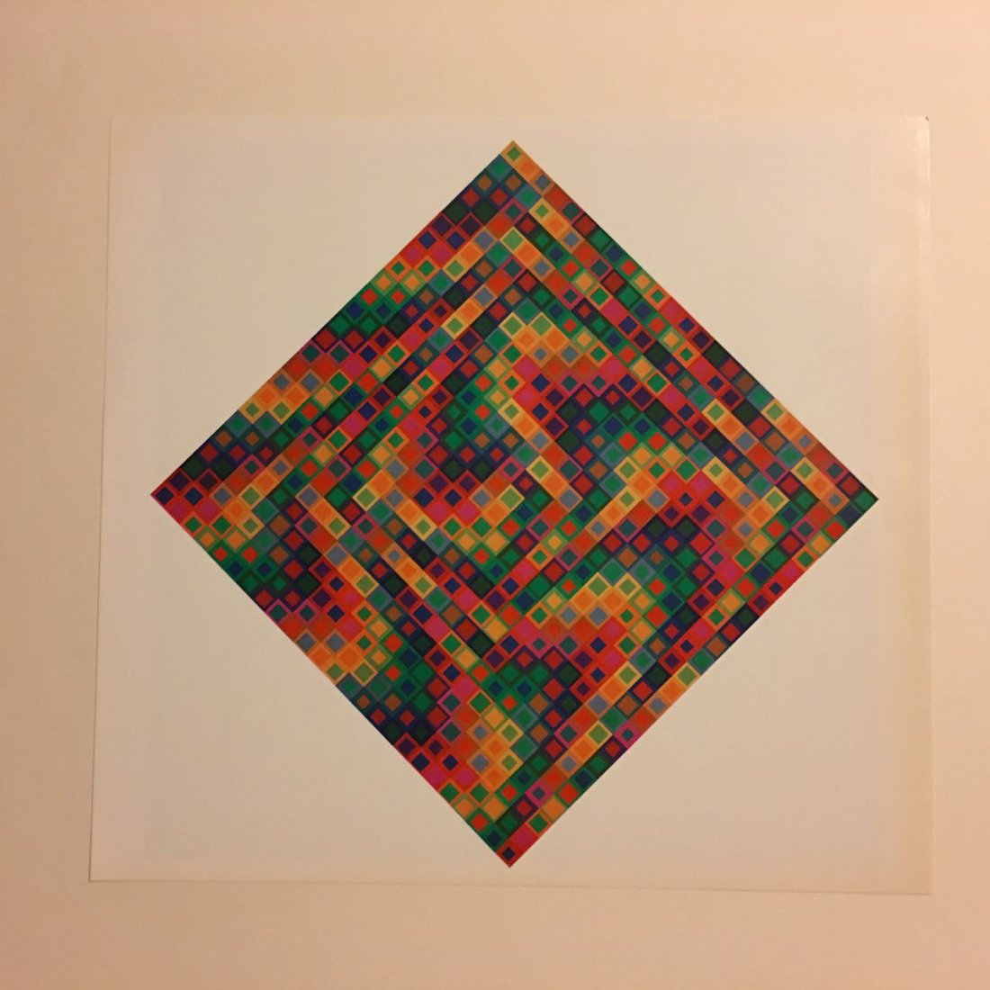 Victor Vasarely BookPlate 12 - From 1971: Victor Vasarely was a Hungarian–French artist, who is widely accepted as a grandfather and leader of the short-lived op art movement. His work entitled Zebra, created in the 1930s, is considered by 