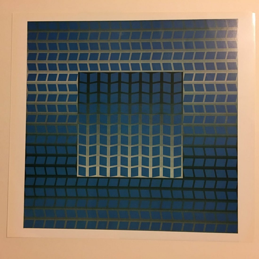 Victor Vasarely BookPlate 16 - From 1971: Victor Vasarely was a Hungarian–French artist, who is widely accepted as a grandfather and leader of the short-lived op art movement. His work entitled Zebra, created in the 1930s, is considered by 