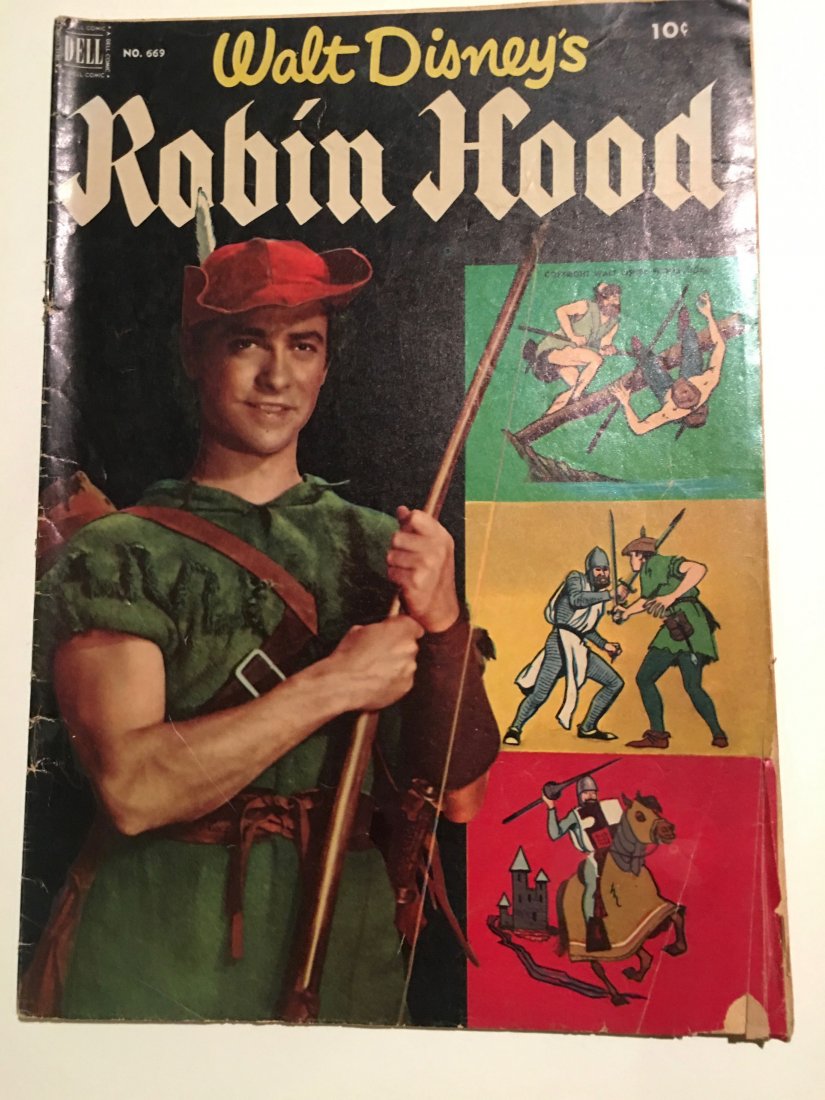 WALT DISNEY'S ROBIN HOOD #669 Dell 1952: WALT DISNEY'S ROBIN HOOD #669 Dell 1952 Comic Book $8-15 The comics in this auction are ungraded. ALL START at $1.00 ! The description will also include a RANGE of where we have seen this similar item