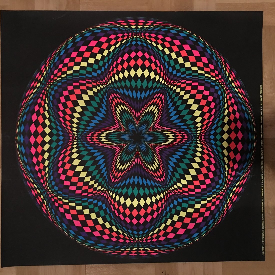 1970 WESPAC BLACKLIGHT POSTER #25 POPPY (1 of 2)